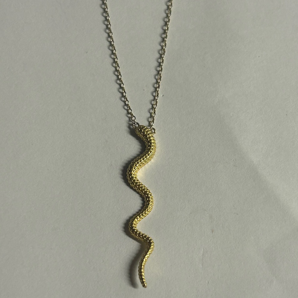 CLEOPATRA’S ASP NECKLACE gold plated 925 Sterling - Snake